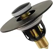 Bathroom Sink Drain Strainer, Copper Pop Up Drain Stopper, Kitchen Accessories for RV Counter Commercial Laundry Restroom Shower Toilet Pedestal