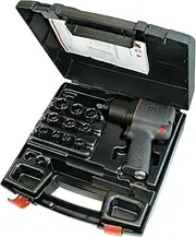 [Ingersoll Rand] Air Impact Wrench 2130XP, 1/2 Inch Pneumatic Impact Wrench Pistol, 1 Kit + 10 Sockets Set