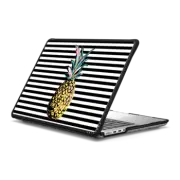 MacBook Pro 14-inch (M1 - M4) Impact Case Pastel Party Pineapple Black and White Stripes