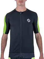 [SLS3] Triathlon Top Men's Aero Jersey Short Sleeve Aerodynamic Triathlon Shirt with Sleeves Cycling Jersey, Green Splash, S