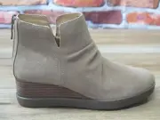 Women's Dansko Stephanie Waterproof Suede Zip-Up Boot Taupe *2417-202300