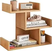 TOMVAES 4-Tier Natural Wood Tabletop Shelf
