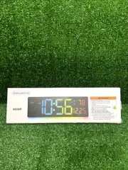 15.5" Large Digital Wall Clock with Bluetooth Sync, Alarm, Big LED, 11 RGB Color