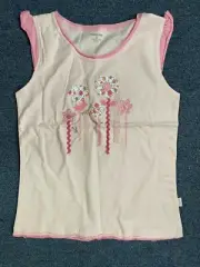 Sleeveless lace Trim Tee Pumpkin Patch Pink Girls Size 11