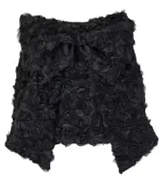 [Caroline Bosmans] Caroline Bosmans Bow-detail skirt Y 14 black
