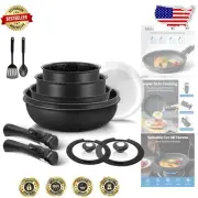 Healthy Cooking with Our 13-Piece Induction Cookware Set - Sturdy and Non-Toxic