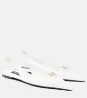 [Dolce & Gabbana] Dolce & Gabbana Lollo leather ballet flats AU 7 white