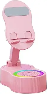 Desk Phone Stand,Telephone Stand | Adjustable Portable RGB Bracket with Microphone Speaker for Counter Nightstand Travel Car Airplane