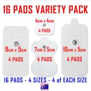 HiDow PainPod TENS EMS compatible ELECTRODE PADS - 16 PREMIUM PADS VARIETY PACK