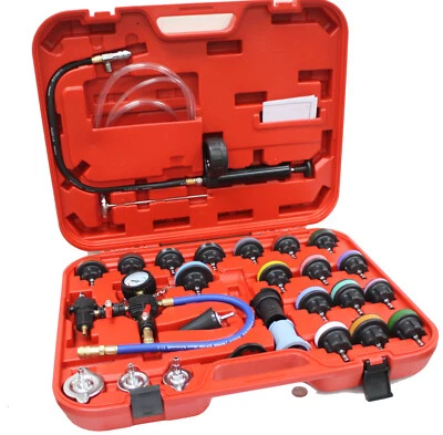 28pcs Universal Radiator Pressure Tester Kit & Vacuum Type Cooling Purge Refill