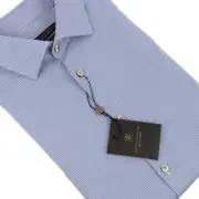 JOHN VARVATOS STAR Mens Sapphire Stripe SPENCER Cotton Dress Shirt 15.5 R NWT
