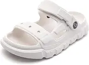 [Femizee] Toddler Boys Girls Convertible 2-in-1 Sandals & Clogs, Children's Adjustable Back Strap Water Sandal for Pool Beach
