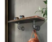 Artiss 8x Floating Pipe Shelf DIY Metal Wall Brackets