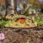 MICRO Miniature Whimsical Hobbit House Figurine ~ Fairy Garden Dioramas