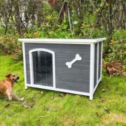 Outdoor Large Wooden Dog House,Waterproof Windproof and Warm Dog Cage Kennel USA