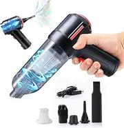 Anturnpet 3 in 1 Car Vacuum Cleaner 8000PA Cordless Vacuum High Power Strong Suction Rechargeable Portable Handheld Vacuum for Wet/Dry/Car/Home/Office/Pet Hair/Computer
