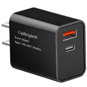 Dual Port 20W USB-C & USB-A AC Adapter Fast Wall Charger for Samsung Galaxy LG