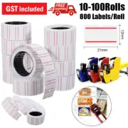 Price Tag Gun Labels Tags Rolls Sticker Pricing Tagging MX5500 800 Labels/Roll