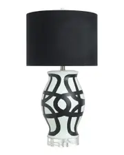 Harp & Finial Manning Table Lamp