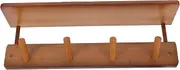 Mobestech Rustic Wood Wall Mounted Coat Rack with Shelf Versatile Boho Hooks for Entryway Storage for Hats Bags and Coats Stylish Decorative Organizer for Home
