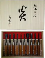 Chisel Nomi Tools Wood Carving Homura 10piece Set With Tracking From Japan F/S