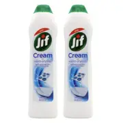 2x Jif 500ml Micro Crystals Kitchen/Home Limescale/Dirt Cleansing Cream Original