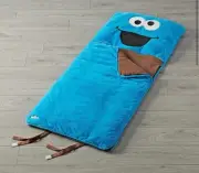 Crate & Barrel Land Of Nod Sesame Street Cookie Monster Child Sleeping Bag RARE