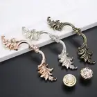 Flower Pull Handle Knob for Drawer Cabinet Cupboard Door Zinc Alloy Home Decor