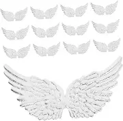 Beatifufu 18pcs Angel Wings DIY Backpack Accessories Wing Ornaments for Crafts Lightweight Appliques for Themed Parties and Events