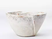 Decorative Sculptural Geometric Folded Bowl Cream - Threshold Studio McGee