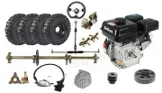 Full Set 810mm Rear Axle 7.0HP Engine Motor+6" Wheels Go Kart ATV Quad Mini Bike