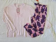 Women's Peter Alexander Soft Pink Top & McDonald's Grimace Pants - Size M - BNWT