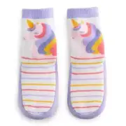 Jumping Beans Unicorn Slipper Socks Slippers Toddler Girl 2T-4T Shoe Sizes 7-10