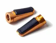 Puig 7318O Hi-Tech Footpegs - Racing/Rubber - Gold (for: Triumph)