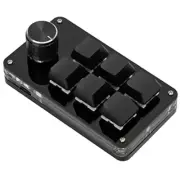 One Handed Programmable Macro Keyboard Gaming Keyboards Multifunction 6 Keys ...
