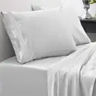 Premium 600 TC Egyptian Cotton Bed Sheet Set 4 Piece, Silver