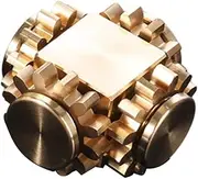 HONMEET Brass Gyro Toy Gearing Gyro Toys Fidget Toy for Boys and Girls Fidget Sensory Toys Brass Cube Toys Compact Decompression Toy