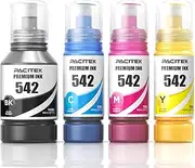 542 Ink Refill Bottles 542 Pigment Ink ET-5850 ET-5880 ET-5170 ET-16600 ET-16650 ST-C8000 Printers Replacement for 542 Ink Refill Bottles for ET-5850 ET-5880 ET-5170 ET-16600 (140ml BK, 70ml CMY)