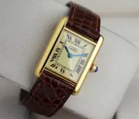 在飛比找Yahoo!奇摩拍賣優惠-Cartier經典坦克中古錶