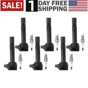 6 Ignition Coil & Iridium Spark Plug For Honda Acura Saturn Civic 3.2 3.5L UF400 (for: Honda)