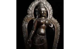 清代 藏傳 銅 彌勒佛立像