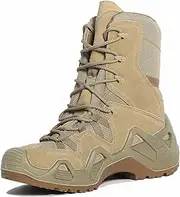 [NVBHOF] Lightweight Military Tactical Boots, Non-slip and wear-resistant High Top Tactical Boots, Durable Suede Leather Military Work Boots, for Outdoor Hiking Boots