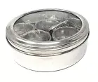 Taj Masala Dabba Spice Container Box with Spoon Stainless Steel