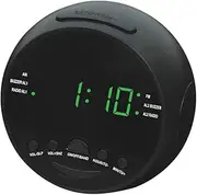 Alarm Clock Radio, Radio Alarm Clock with AM and FM Dual Channel LED Alarm Clock with Snooze Function Suitable for Bedroom Office Kitchen,B