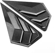 Compatible with Ford Mondeo Fusion Sedan 2022 2023 Car Rear Louver Window Side Shutter Cover Trim Sticker Vent Scoop ABS Carbon Fiber Auto(Carbon Fiber Look)