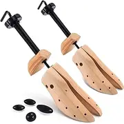 [Reppkyh] 1 Pair Wooden Shoe Stretcher, Adjustable Shoe Trees for Men and Women Wood Shoe Shaper Expander Stretch Length & Width