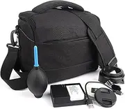 BLBMTCBCAG SLR Camera Bag Fashion Polyester Shoulder Bag Fit for Canon Camera Bag Lens Bag Bag Waterproof Photography Camera Bag Fit for Nikon Fit for Sony Camera Protection(Black)