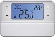Emos Digital Room Thermostat with OpenTherm Support - Programmable, Wired, Surface-Mounted Thermostat, White, 12.6 x 8.4 x 2.6 cm