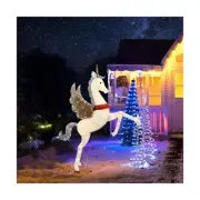 4.7FT Outdoor Yard Decorations Christmas Unicorn,Weather Proof Lighted Christ...