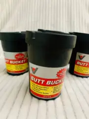 Victor 22-5-00370VCT12 Black Butt Bucket Extinguishing Ashtray (Pack of 12)